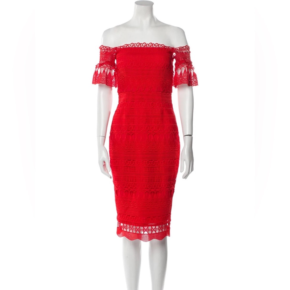 SAYLOR Lace Pattern Knee-Length Dress size XS
